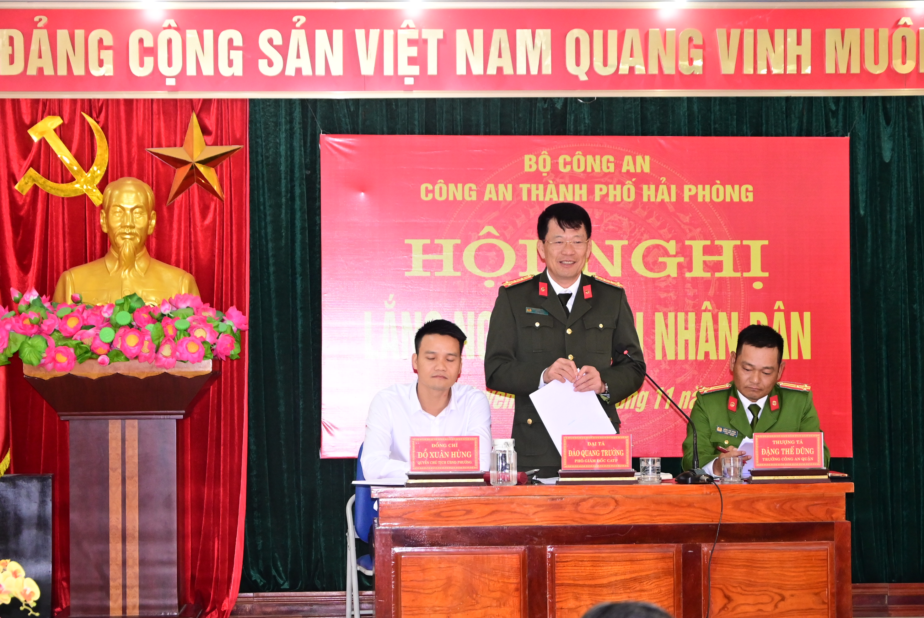 Lắng nghe ý kiến Nhân dân về lực lượng Công an tại phường Ngọc Xuyên (quận Đồ Sơn)